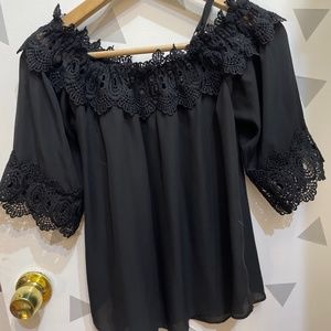 Black laced shirt